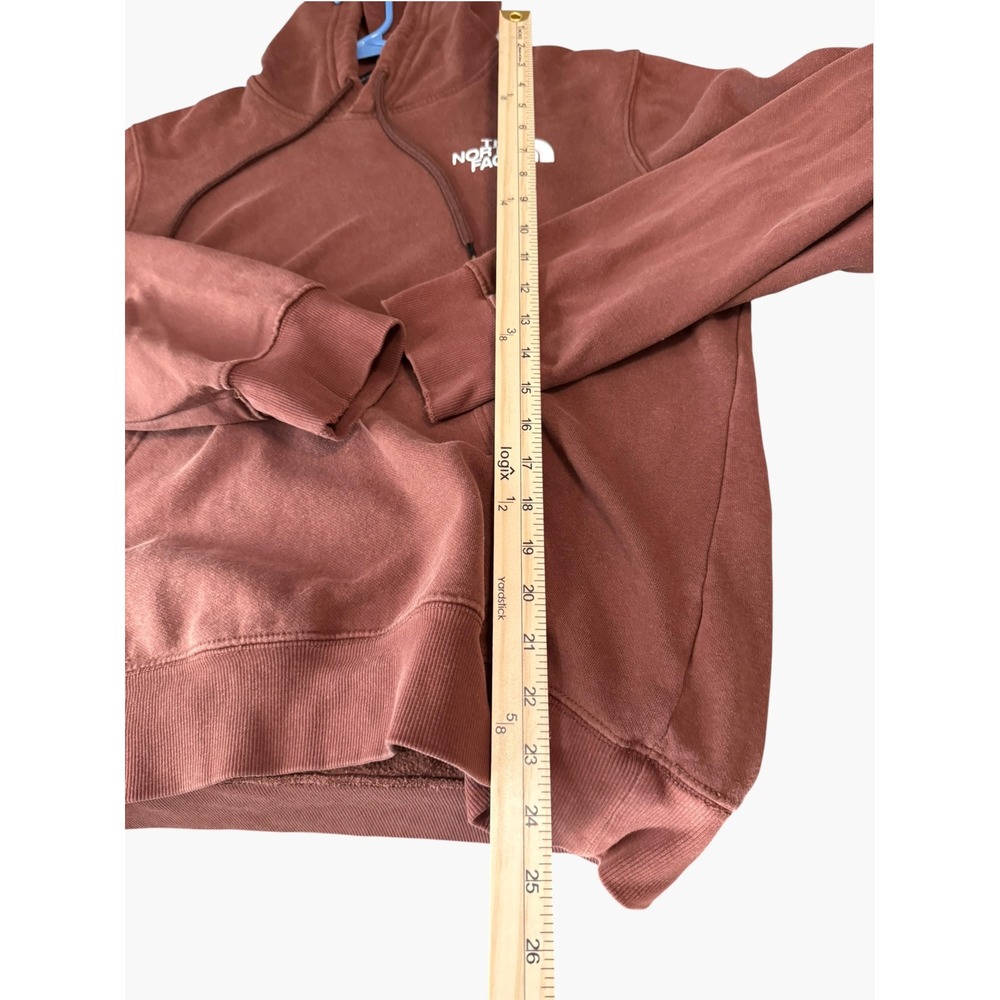 The North Face Mens Red Box Logo Pullover Hoodie Rust Brown Medium NF0A3FRE